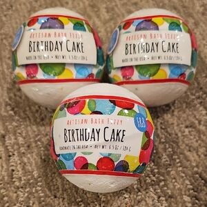 Birthday Cake Bath Fizzies (Set Of 3)